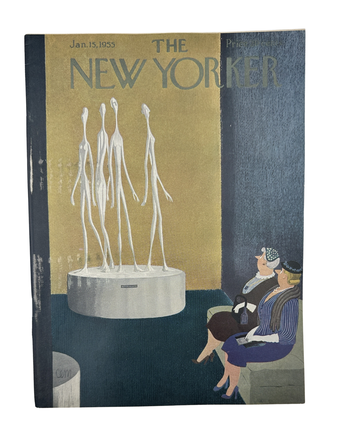 The New Yorker Magazine January 15, 1955 Art Gallery Sculpture Charles E. Martin Cover