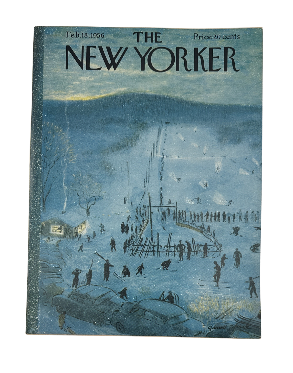 The New Yorker Magazine February 18, 1956 Ski Resort Winter Garrett Price Cover