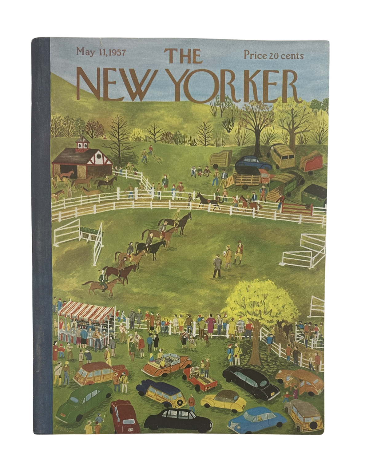 The New Yorker Magazine May 11, 1957 Horse Show Ilonka Karasz Cover