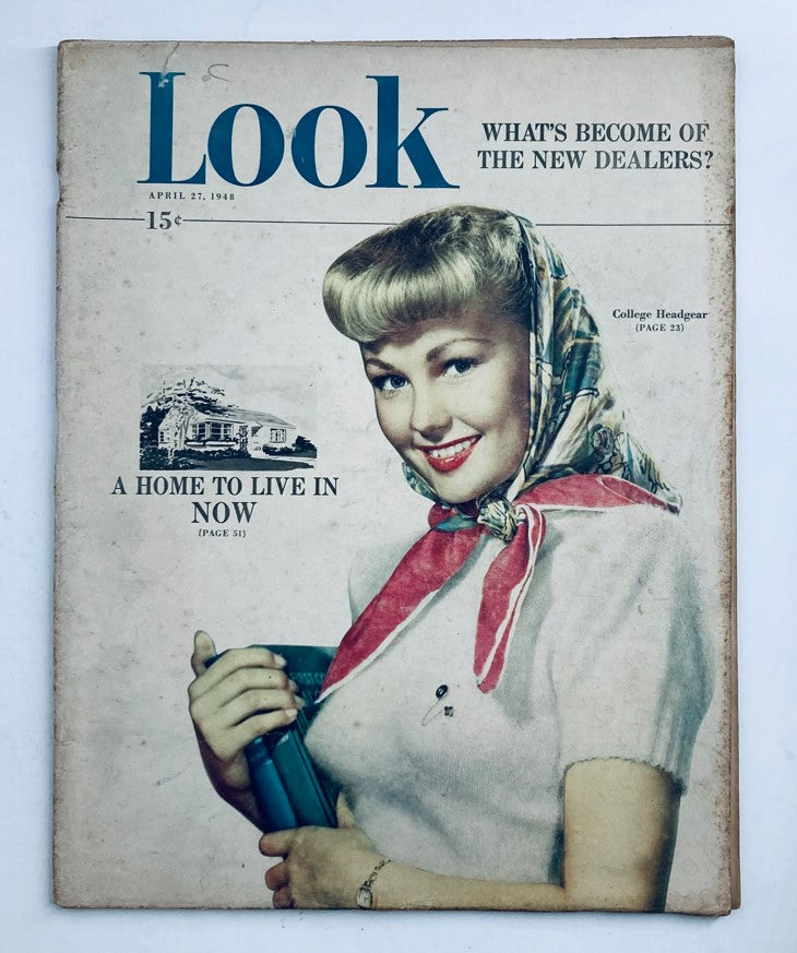 Vintage Look Magazine from April 27, 1948 featuring starlet Shirley Johns on the cover, showcasing mid-century American culture.