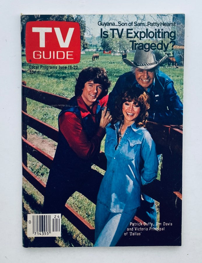 TV Guide Magazine June 16 1979 featuring Victoria Principal on the cover, highlighting local programs and television commentary, in pristine collectible condition.