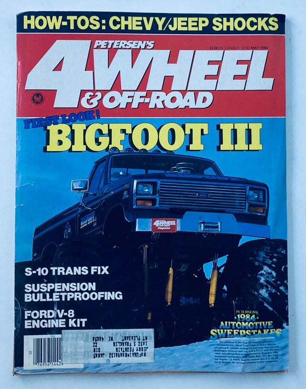 Petersen's 4 Wheel & Off-Road Magazine, May 1984: Featuring 'First Look: Bigfoot III' on the cover