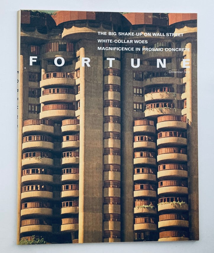 VTG Fortune Magazine December 1970 cover featuring the title 'The Big Shake-Up on Wall Street', showcasing unique architectural imagery and an exploration of financial topics.