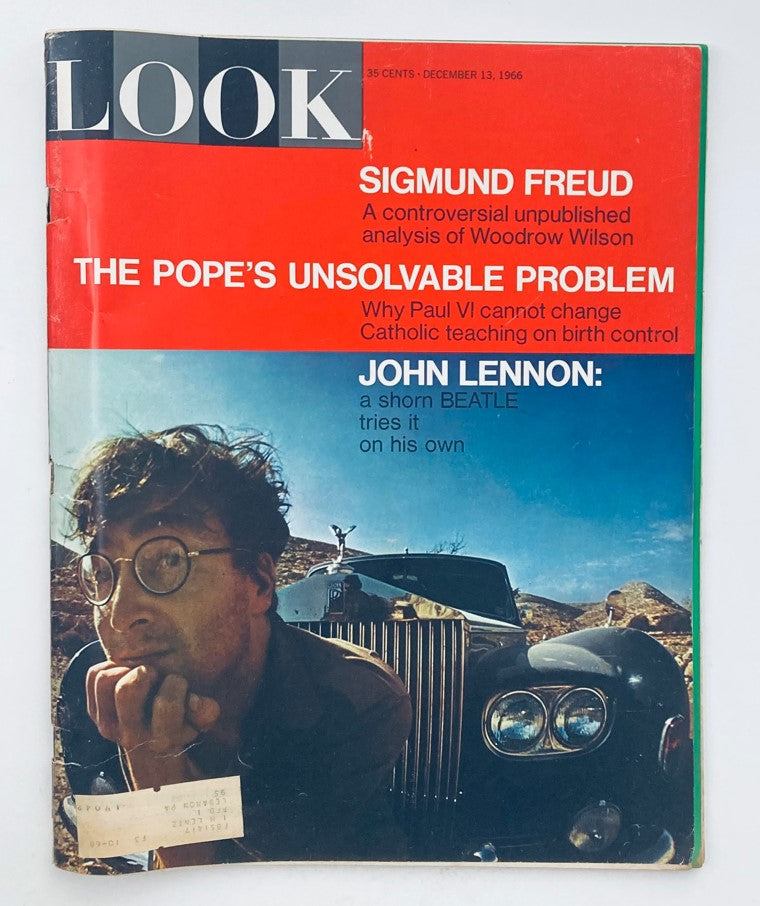 Cover of VTG Look Magazine December 13 1966 featuring John Lennon and Sigmund Freud, highlighting cultural icons and insightful articles.
