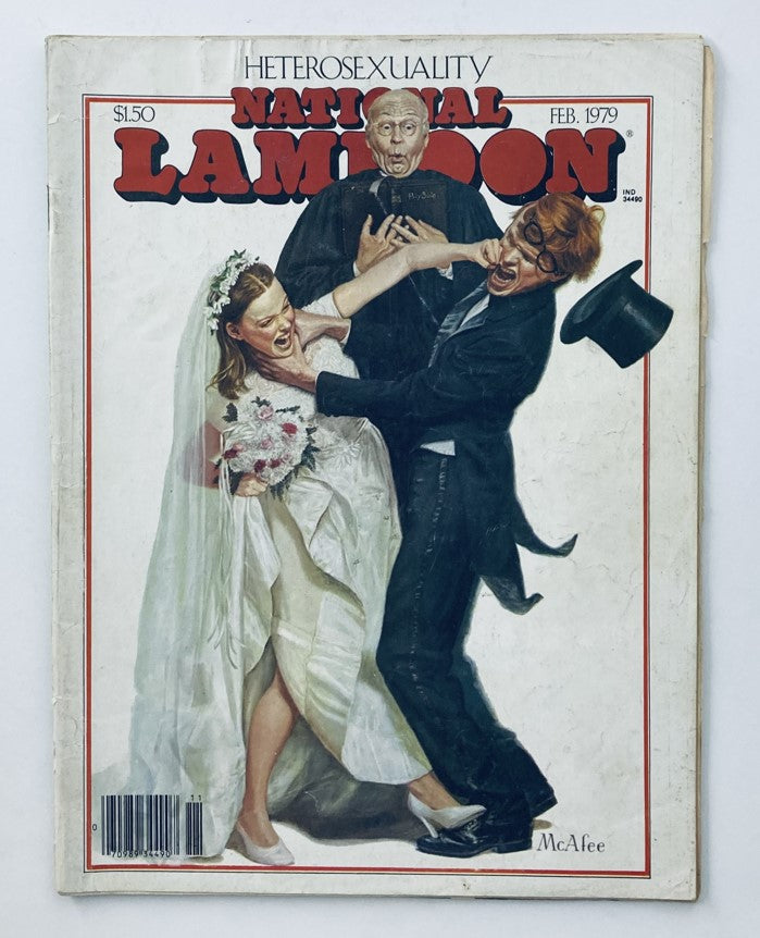 Vtg National Lampoon Magazine February 1979 Featuring Profile: Mr. Right - No Label, Creased & Cut Outs