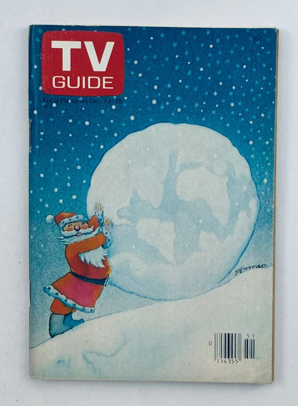 TV Guide Magazine December 22 1979 #1395 Santa & Snowball NJ-PA Ed. No Label