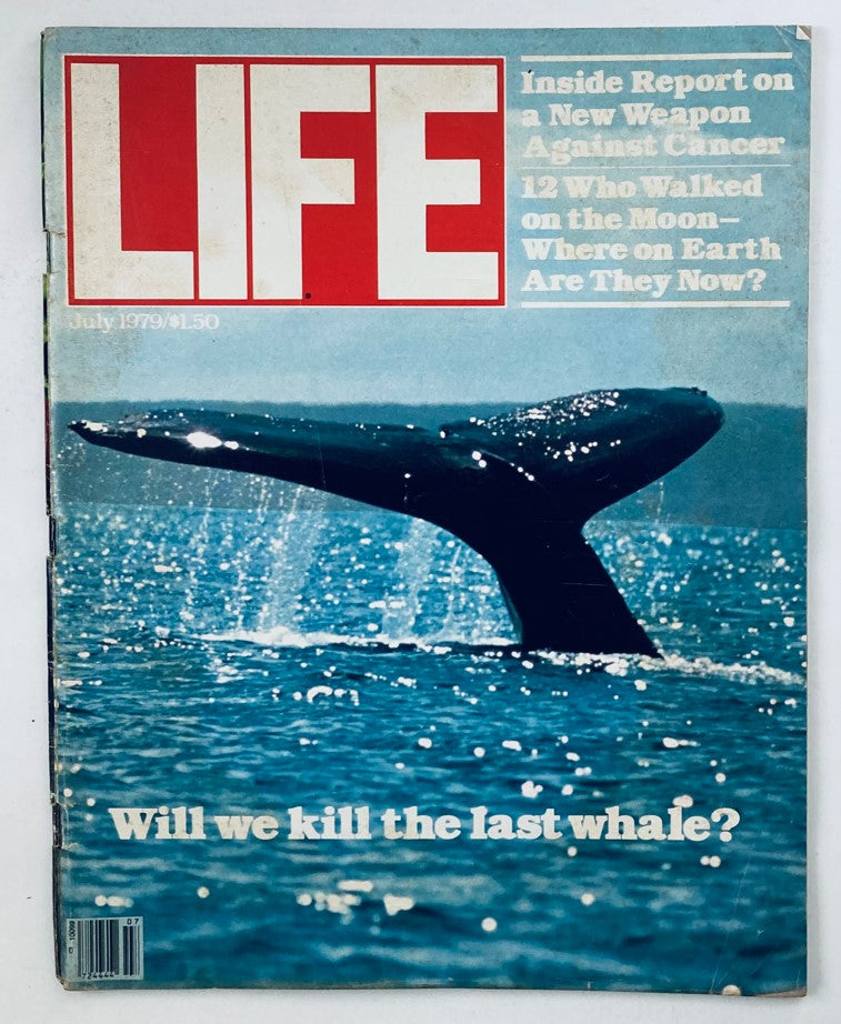 Cover of VTG Life Magazine July 1979 Volume 2 Number 7 featuring a stunning photograph of a humpback whale, highlighting important articles inside.