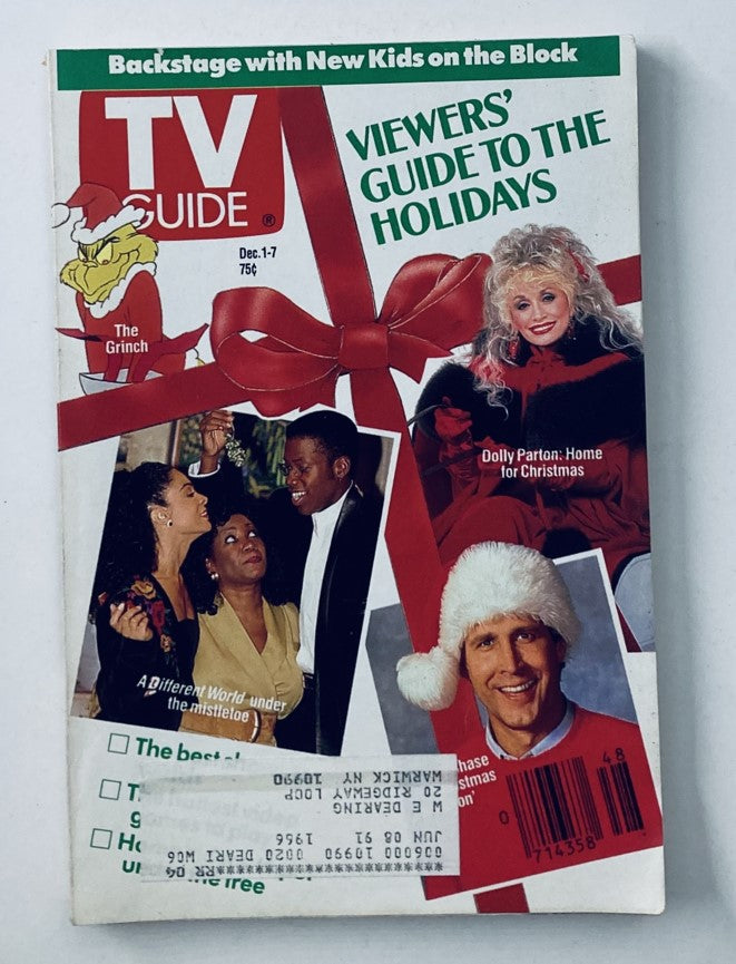 TV Guide Magazine December 1 1990 Dolly Parton & Patti LaBelle NY Metro Ed.