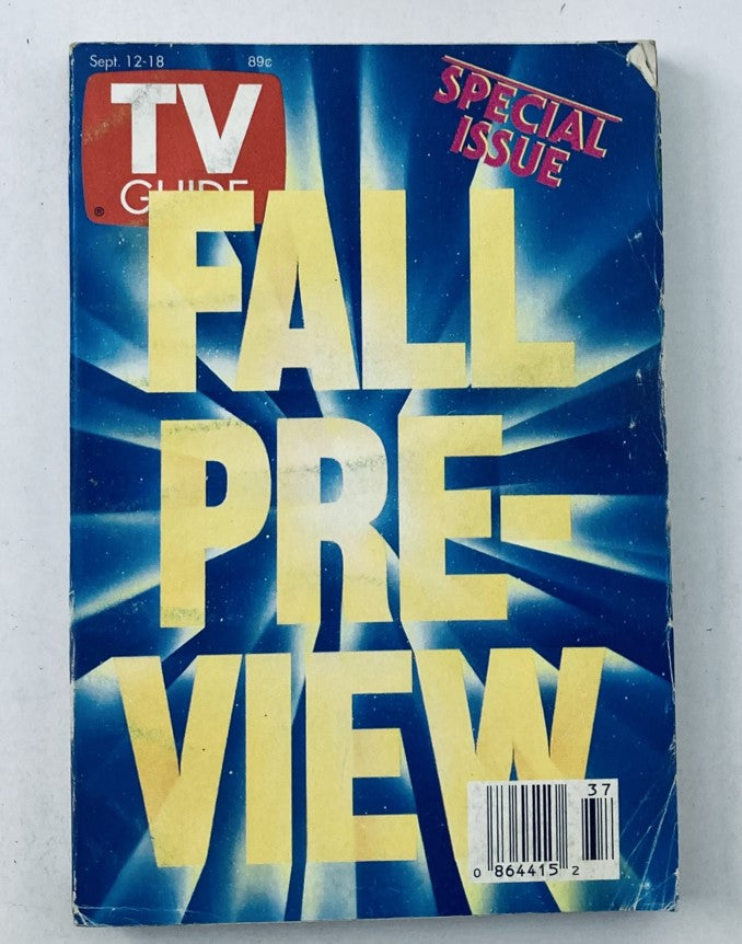 Cover of TV Guide Magazine September 12, 1992, featuring 'Fall Preview' and 'Special Issue' label, highlighting television programming.