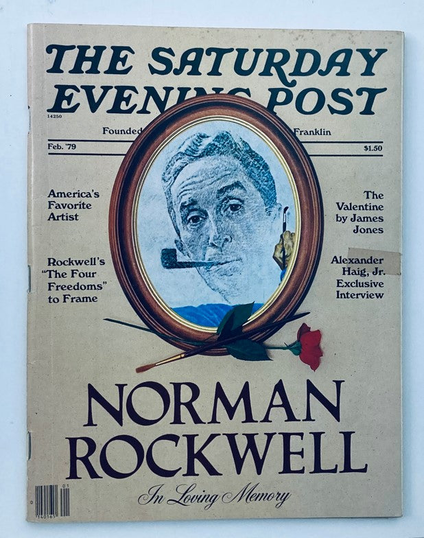 Cover of The Saturday Evening Post Magazine February 1979 featuring Norman Rockwell's artwork, highlighting 'America's Favorite Artist' with a portrait framed illustration and descriptive headlines.
