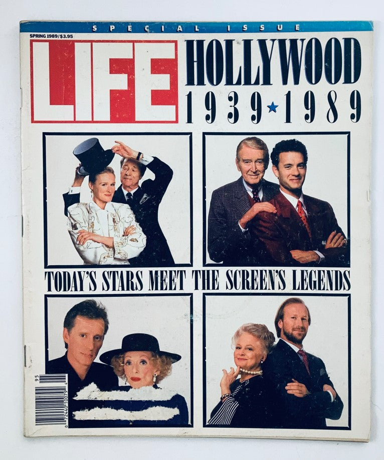 Cover of VTG Life Magazine Spring 1989 Vol 12 No. 5 featuring Funnyman Robin Williams and other celebrities, with the title 'Today's Stars Meet the Screen's Legends'.