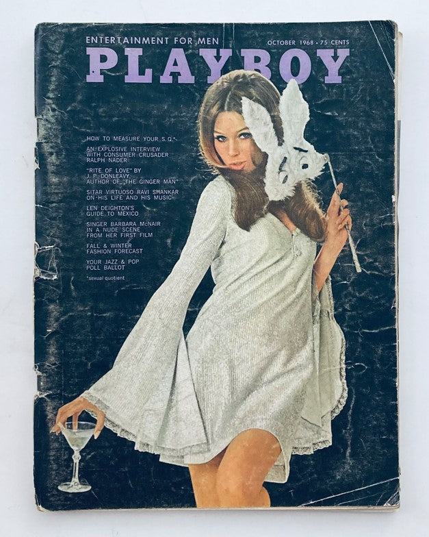 VTG Playboy Magazine October 1968 featuring Playmate Majken Haugedal on the cover, showcasing vintage fashion and iconic imagery.