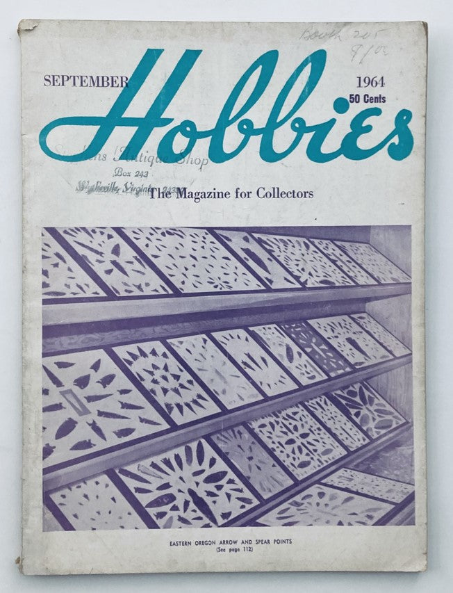 Cover of VTG Hobbies Magazine September 1964 Vol 69 No. 7 featuring creative designs and patterns, highlighting hobbies and craftsmanship.