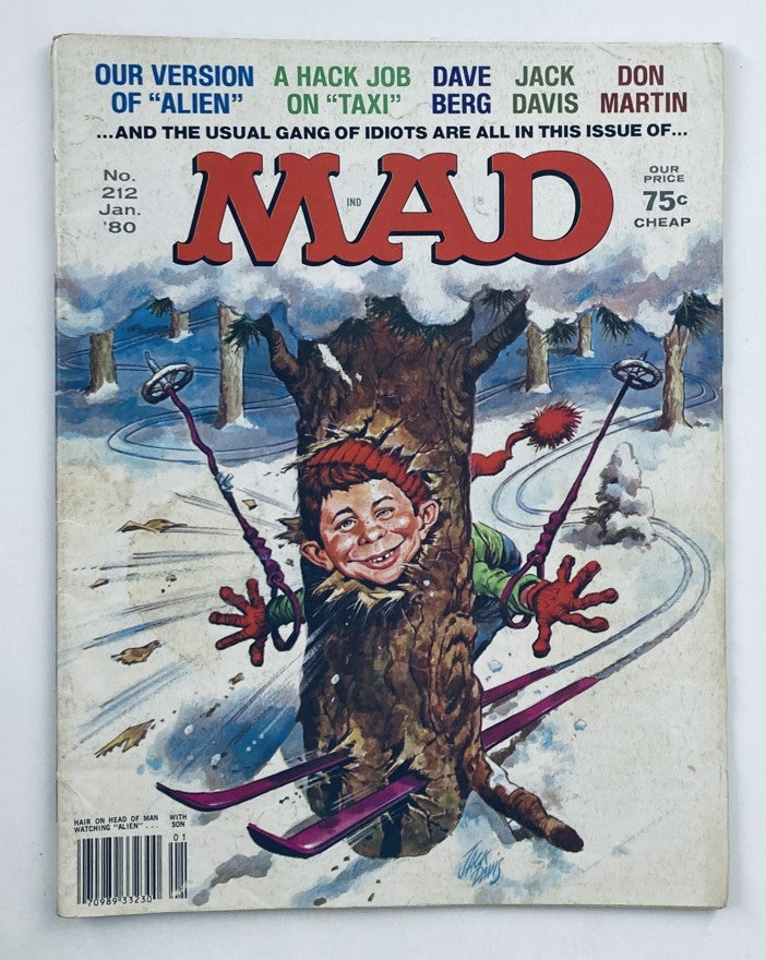 Mad Magazine January 1980 No. 212 Our Version of Alien 6.0 FN Fine No Label