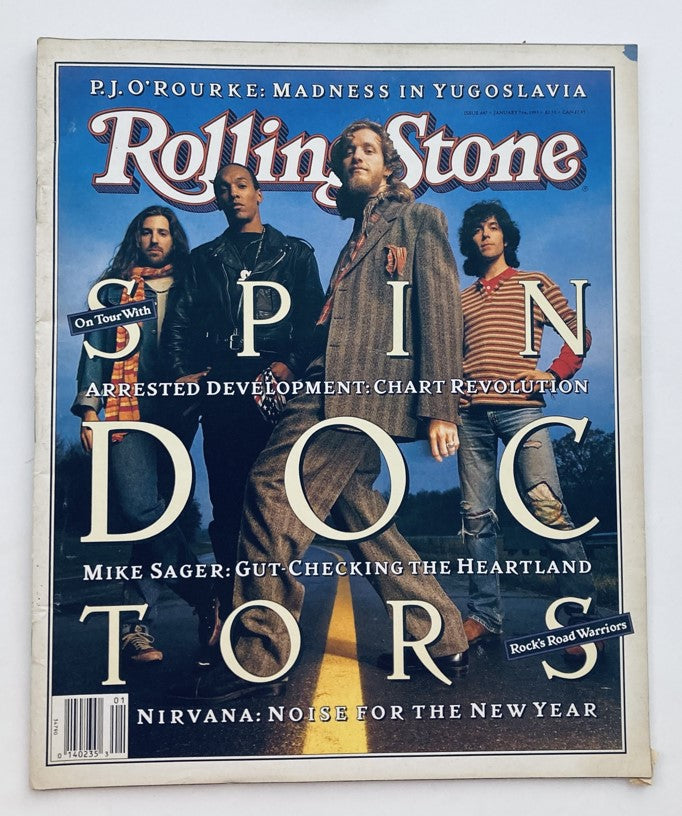 Rolling Stone Magazine January 7 1993 Issue 647 featuring Spin Doctors on tour, showcasing the band's iconic presence in the early '90s music scene.
