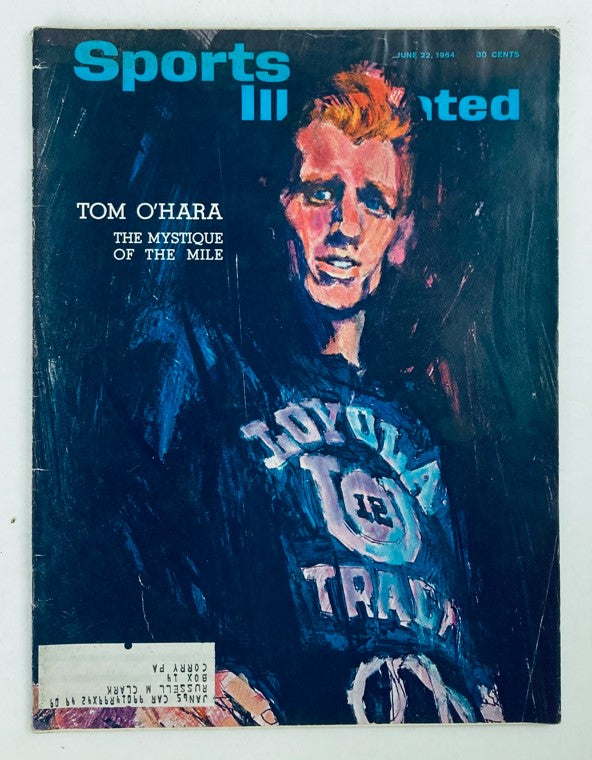 Sports Illustrated Magazine cover from June 22, 1964, Vol 20 No. 25 featuring Tom O'Hara, showcasing the theme 'The Mystique of the Mile' with vibrant artwork.