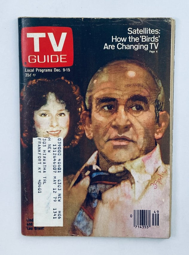 Cover of TV Guide Magazine from December 9, 1978, featuring notable actors Linda Kelsey and Ed Asner, highlighted with the title 'TV Guide' and a subtitle discussing how satellites are changing television.