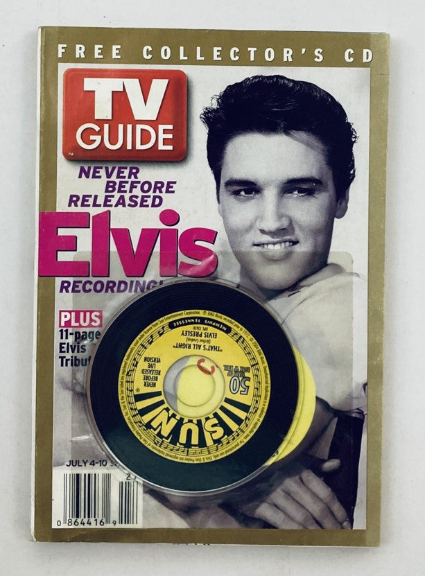 TV Guide Magazine July 4 2004 featuring Elvis Presley on the cover with a never-before-released recording, including a Collector’s CD.