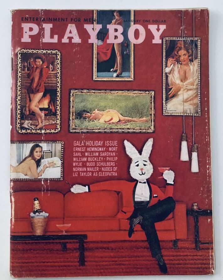 Cover of VTG Playboy Magazine January 1963 featuring Merle Pertile as the covergirl, showcasing vintage style and cultural history.