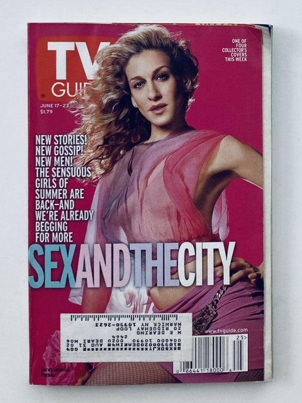 TV Guide Magazine June 17 2000 featuring Sarah Jessica Parker on the cover, showcasing the essence of 'Sex and the City' with a vibrant pink outfit.