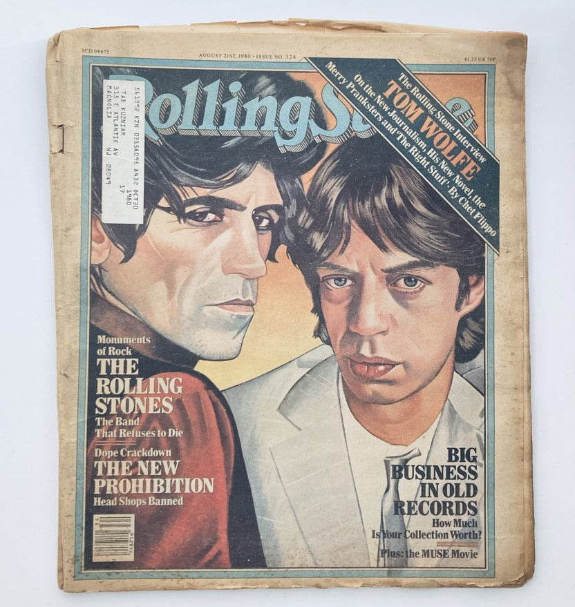 Vintage Rolling Stone Magazine August 21 1980 No. 324 Keith Richards & Mick Jagger