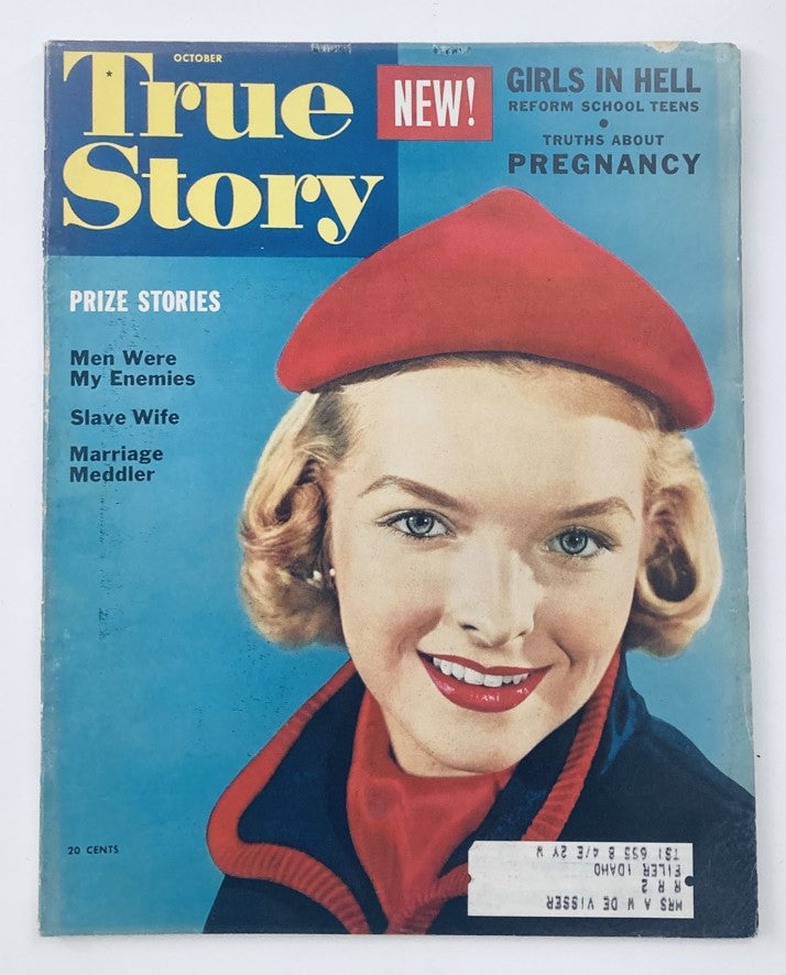 Cover of VTG True Story Magazine October 1953 Vol 69 No. 3 featuring Lois Gunas, showcasing stories and topics from the 1950s.