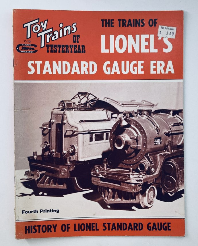 Cover of the VTG 1968 Toy Trains of Yesteryear magazine featuring Lionel's Standard Gauge Era, showcasing vintage toy train images and historical context.