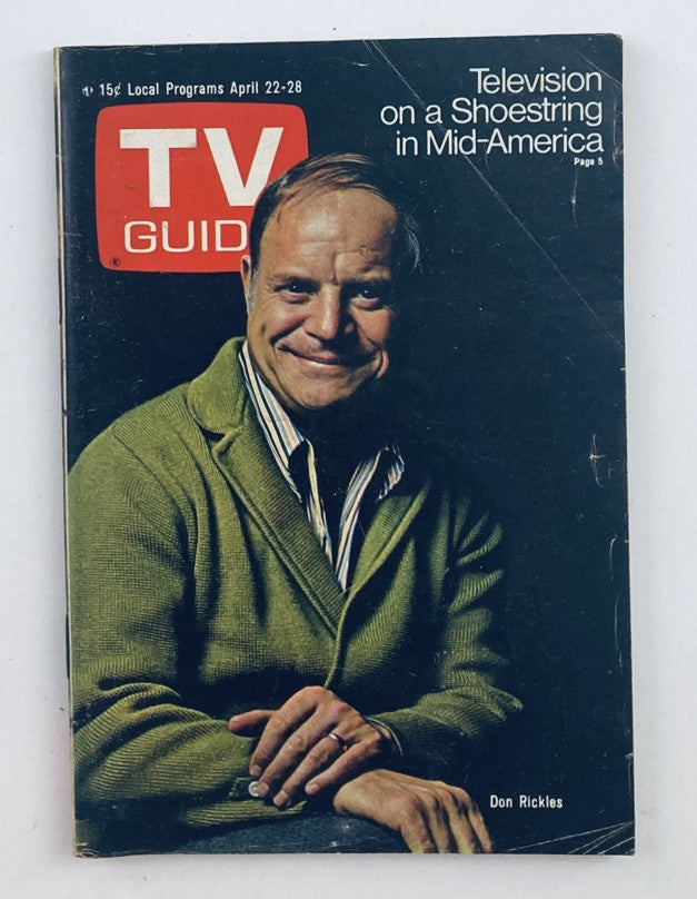 TV Guide Magazine April 22 1972 featuring Don Rickles on the cover, displaying a vintage magazine cover with a smiling Don Rickles wearing a green sweater and a striped shirt.