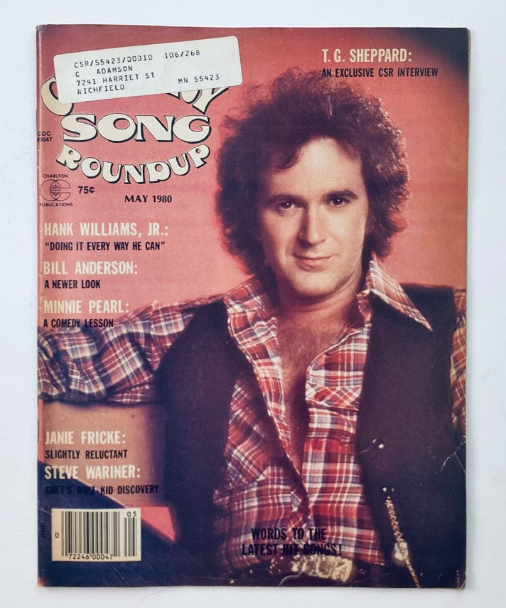 Cover of the VTG Country Song Roundup Magazine from May 1980 featuring T.G. Sheppard and Bill Anderson, showcasing classic country music culture.