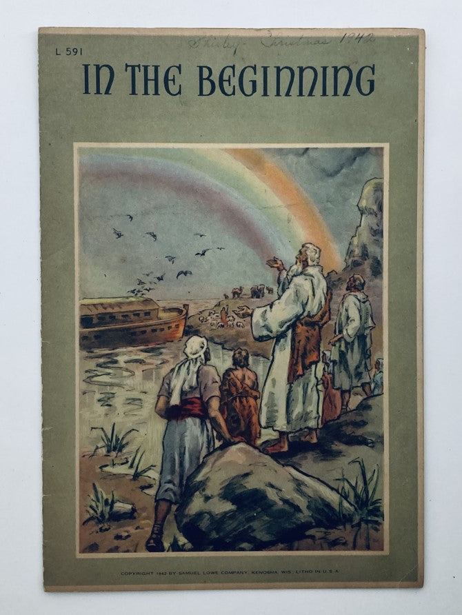 Vintage 1942 In The Beginning Let There Be Light Bible Stories Book