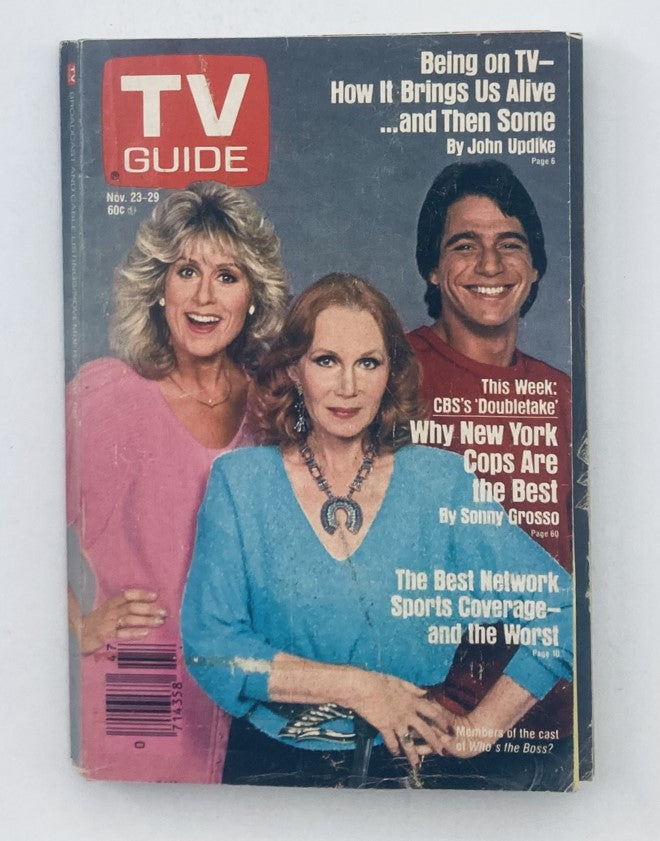 TV Guide Magazine cover from November 23, 1985 featuring Katherine Helmond, showcasing popular TV shows and cultural insights from the mid-1980s.