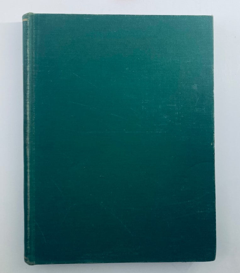 Hardcover spine of the vintage 1962 Bound Life Magazine March - April showing green color and texture.