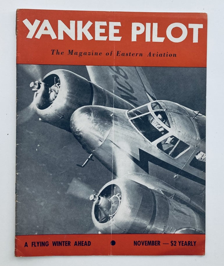 VTG Yankee Pilot Magazine November 1946 cover featuring an aircraft and the theme 'A Flying Winter Ahead.' This vintage aviation magazine captures the essence of post-war flying.