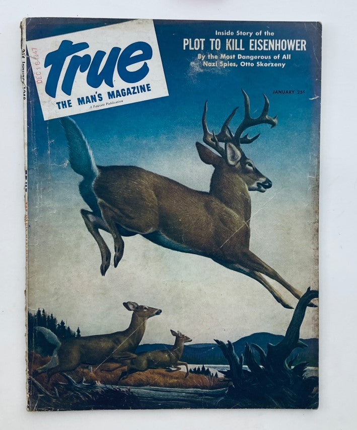 Vintage True Magazine January 1948 Vol 22 No. 128 Plot to Kill Eisenhower No Label