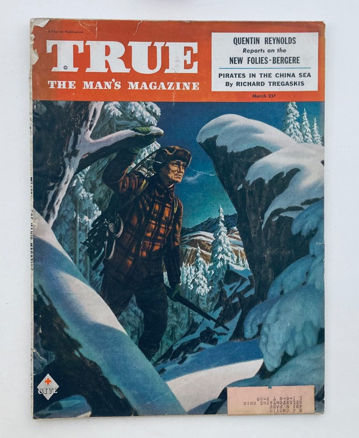 Cover of VTG True Magazine March 1949 Vol 24 No. 142 featuring the theme 'Pirates in The China Sea' with a scenic illustration.