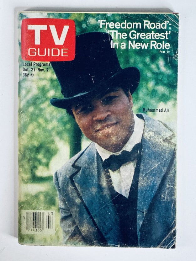 Cover of TV Guide Magazine dated October 27, 1979, featuring Muhammad Ali in a bowler hat, showcasing the NorCal Edition, issue number #1387.