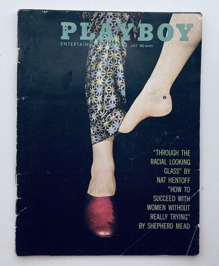 Cover of Vintage Playboy Magazine July 1962 featuring Unne Terjesen with artistic illustrations and articles, showcasing early 1960s culture.