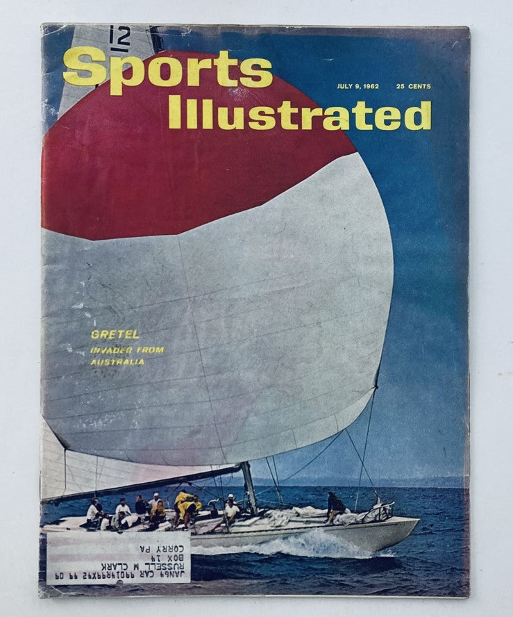 Cover of the Vintage Sports Illustrated Magazine dated July 9, 1962, featuring Gretel from Australia.