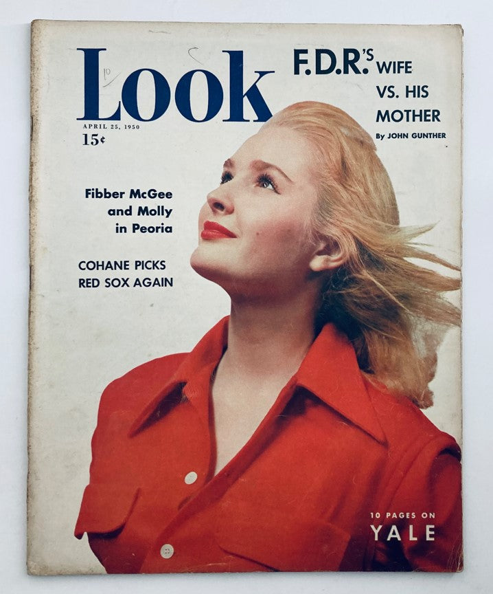 VTG Look Magazine Cover from April 25, 1950 featuring Fibber McGee, showcasing classic 1950s fashion and nostalgia.
