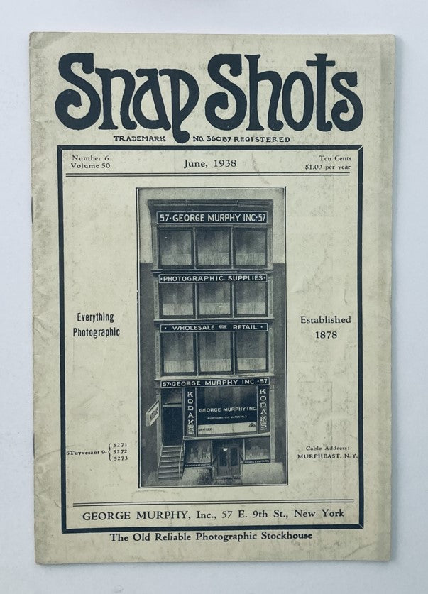 Vintage Snap Shots Magazine June 1938 Vol 6 No. 50 Retouching Frame No Label