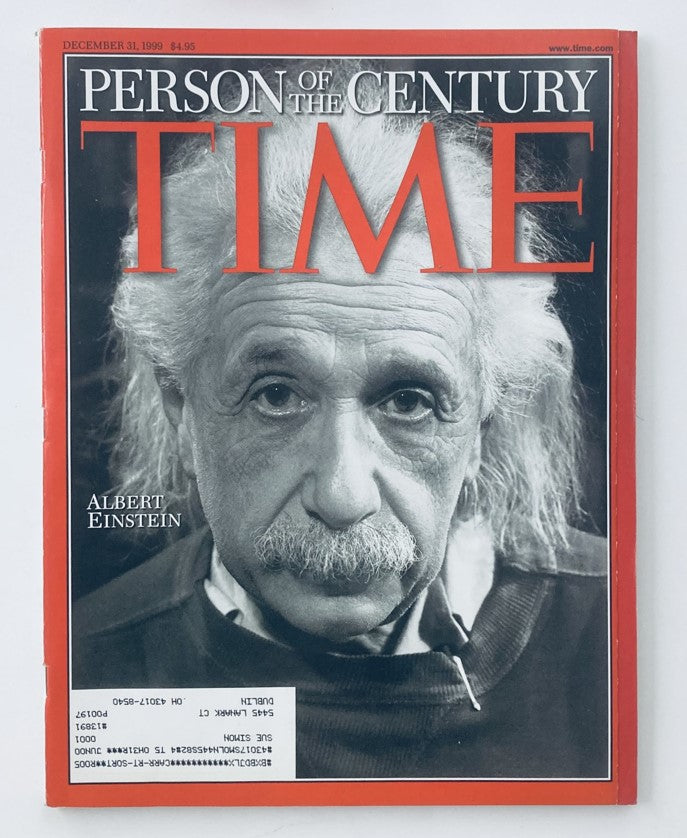 Time Magazine December 31 1999 Albert Einstein Person of the Century