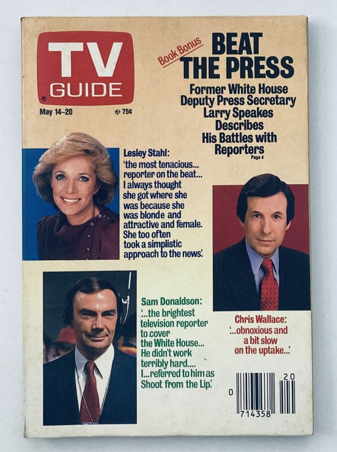 TV Guide Magazine May 14 1988 featuring Sam Donaldson, Lesley Stahl, and Chris Wallace. Covers the topic 'Beat the Press' with an insight into White House reporting. Vintage magazine showcasing prominent journalists with a detailed description.