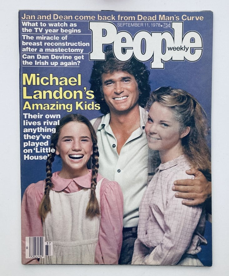 VTG People Weekly Magazine September 11 1978 featuring Michael Landon on the cover with his amazing kids. The cover showcases Michael Landon smiling alongside two children, reflecting the vibrant celebrity culture of the late 1970s.