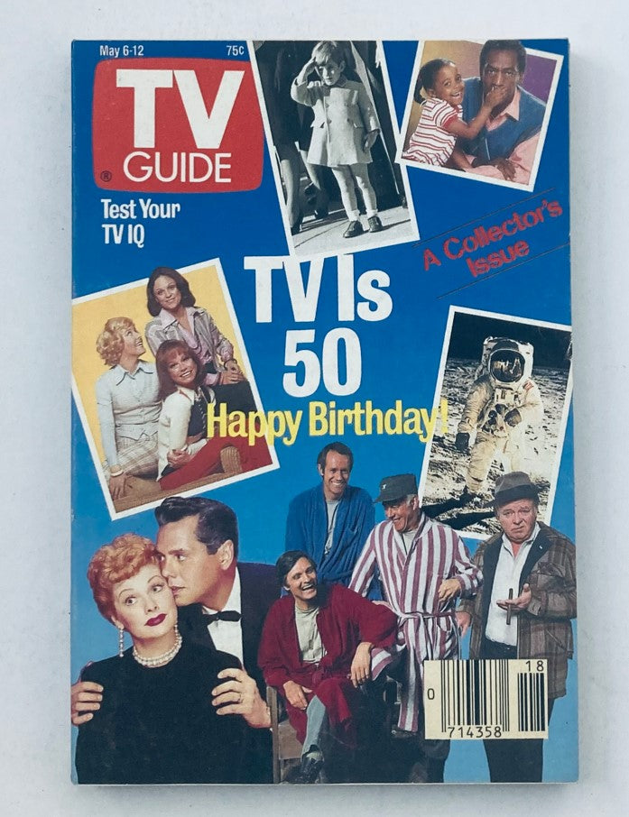 Cover of TV Guide Magazine May 6 1989 featuring a collage of iconic television characters, celebrating TV's 50th birthday.