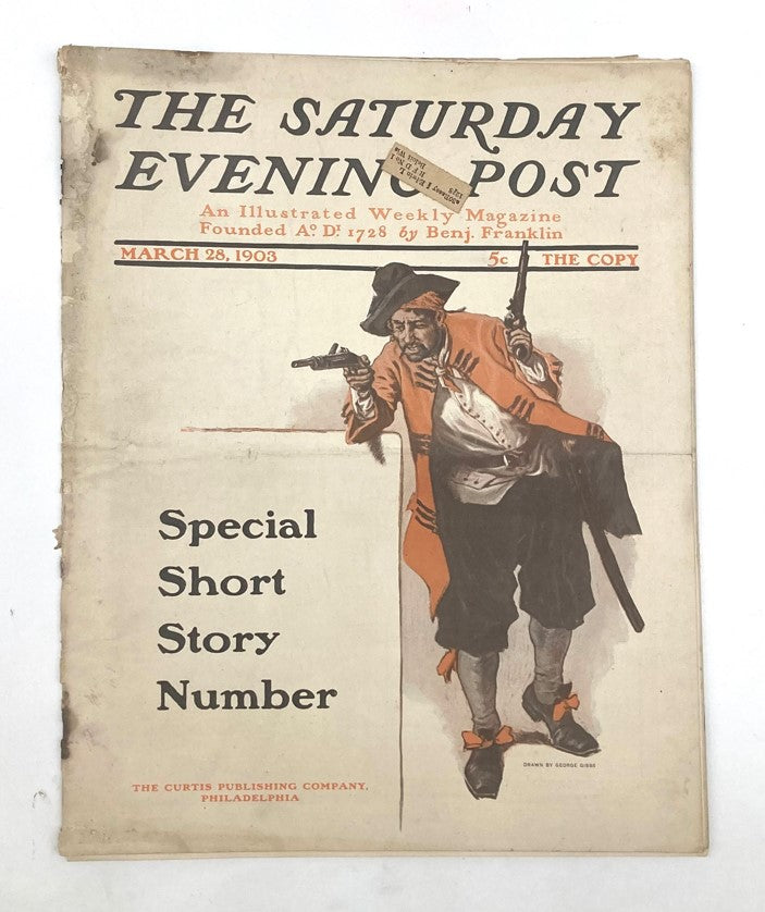 Cover of the Saturday Evening Post Illustrated Cover March 28 1903 Special Short Story Number showcasing vintage artwork and graphics.