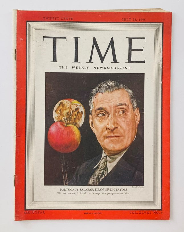 Time Magazine July 22 1946 Vol 48 No. 4 Portugal's Antonio Salazar