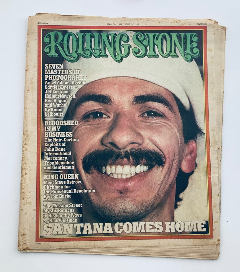 Vintage Rolling Stone Magazine May 6 1976 No. 212 Carlos Santana No Label
