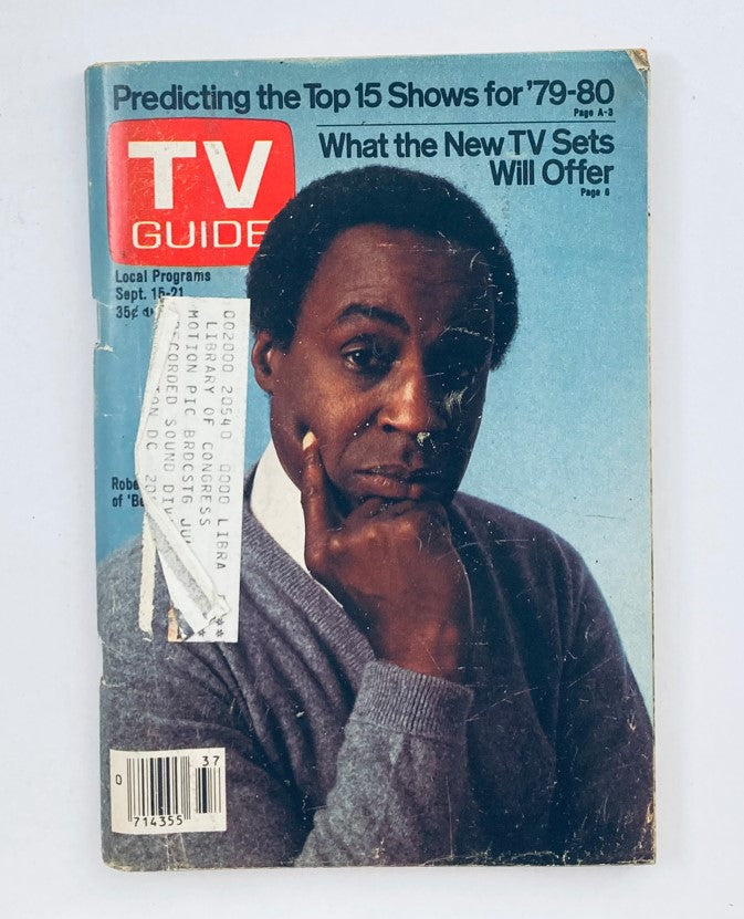 TV Guide Magazine September 15 1979 #1381 Robert Guillaume WA-Baltimore Ed.