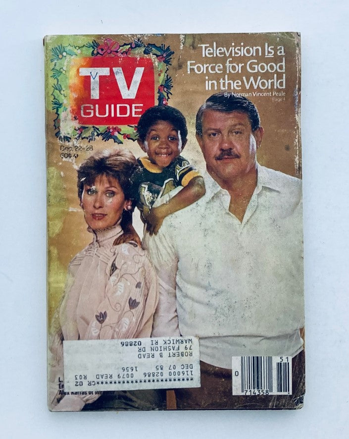 Cover of TV Guide Magazine December 22 1984 featuring Emmanuel Lewis, highlighting the article 'Television Is a Force for Good in the World.' The cover shows Lewis with two other figures against a faded background.