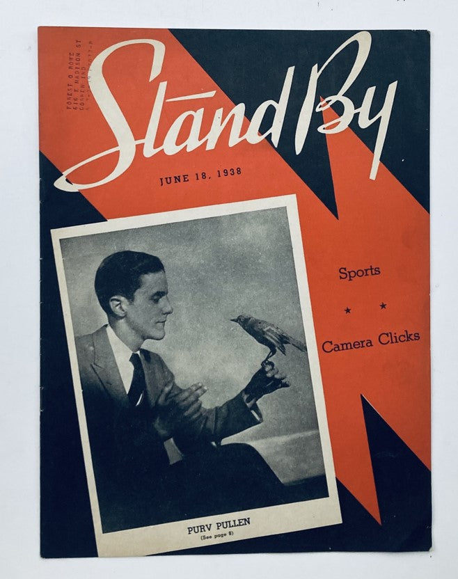 Vintage Stand By Magazine June 18 1938 Purv Pullen & Sports by Don Kelley